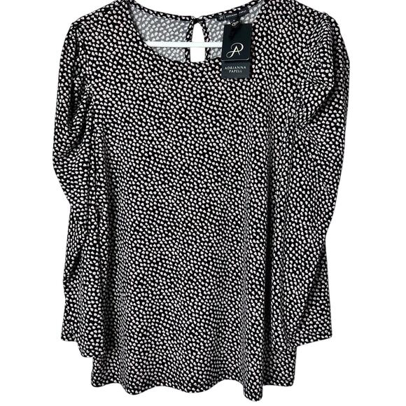 Adrianna Papell Women's Long Sleeve Multi-color Blouse Sz M - Picture 1 of 12